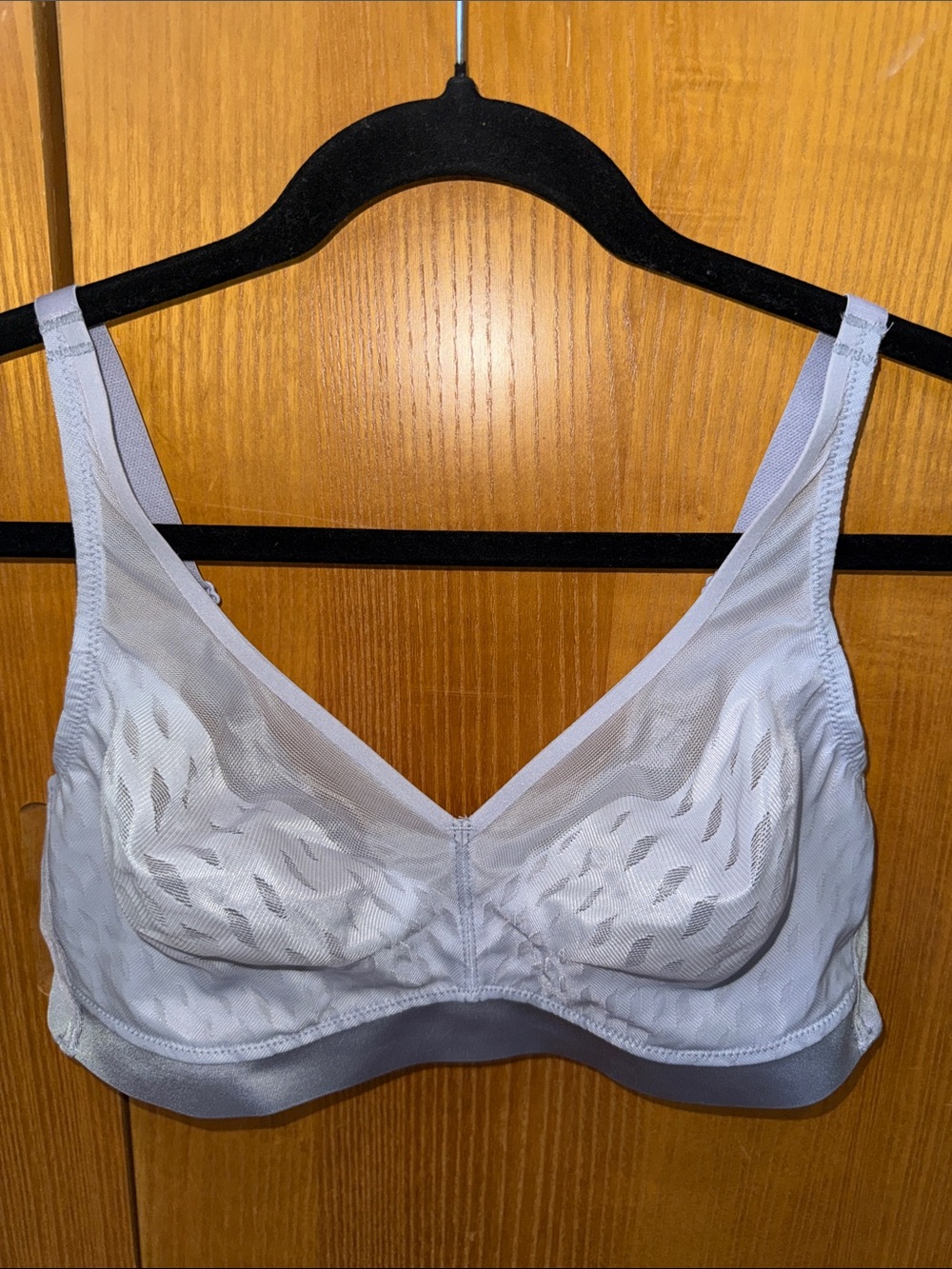 Wacoal Light Gray Wireless Mesh Bralette